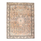 Tapis vintage persan fait main en laine et coton marron clair, années 1970
