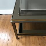 Coffee table in brass and chrome 1970