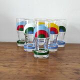 6 verres à orangeade vintage