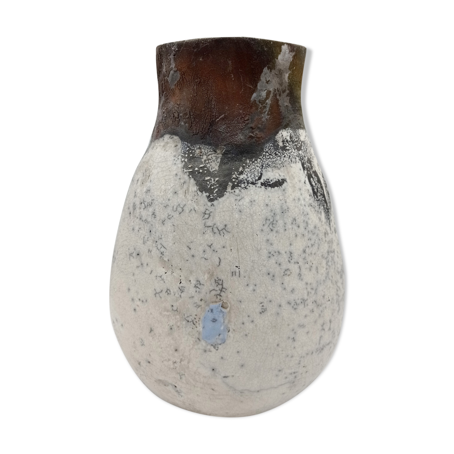 Vase in raku h 20cm