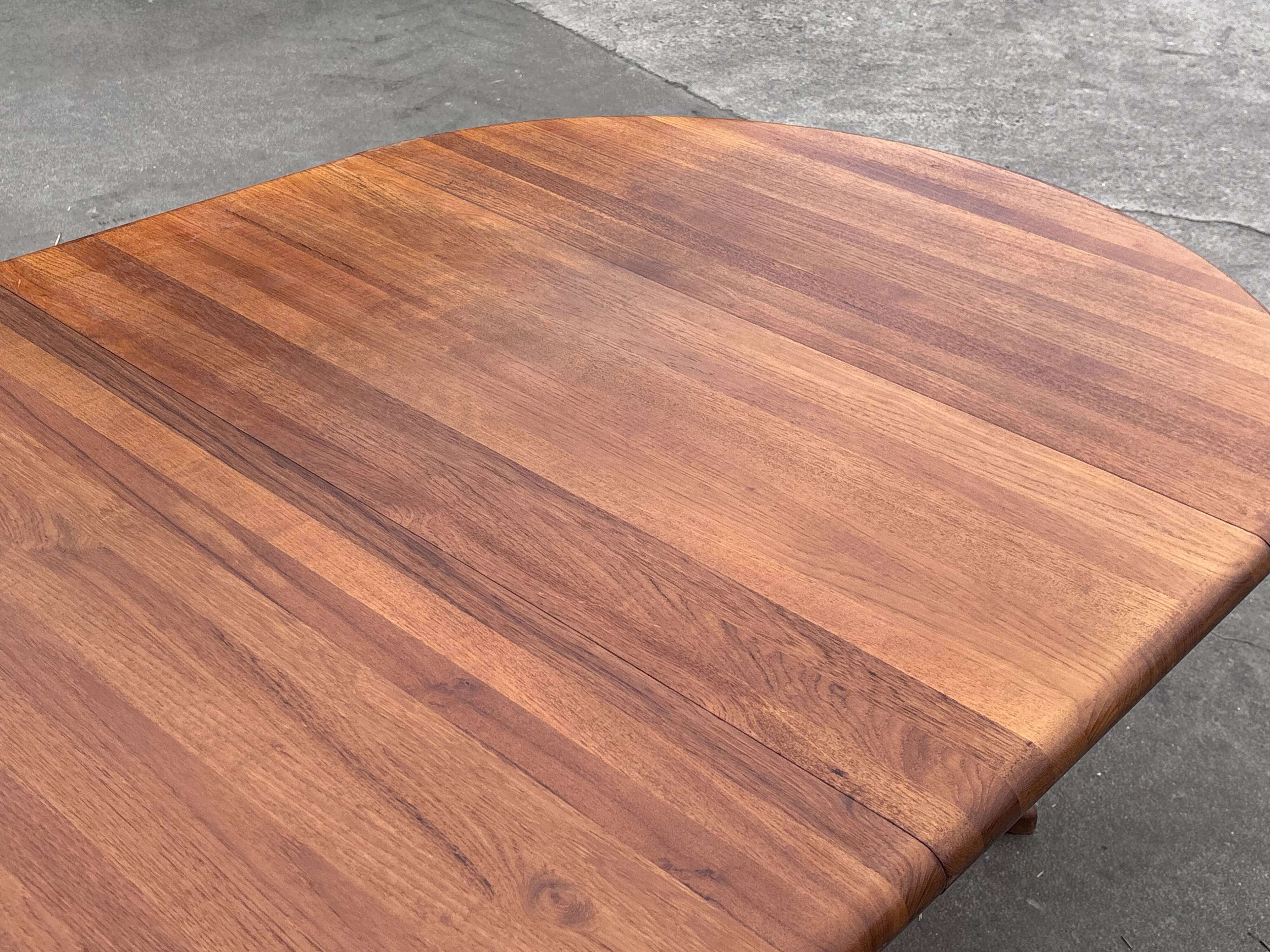 Vintage Teak Glostrup Dining Table Extendable Oval 1970s