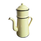 Cafetière émaillée jaune