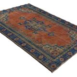 Turkish Anatolian Handmade Vintage Area Rug 285 cm x 185 cm