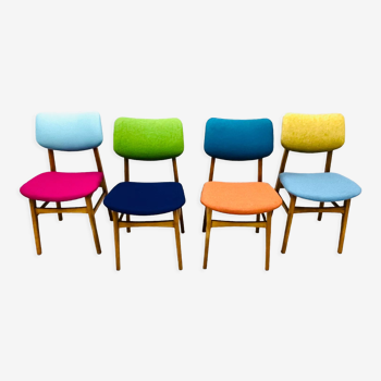 Four middle century chairs