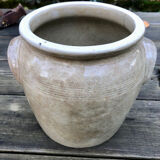 Glazed stoneware pot