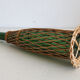 Glass and wicker bottle