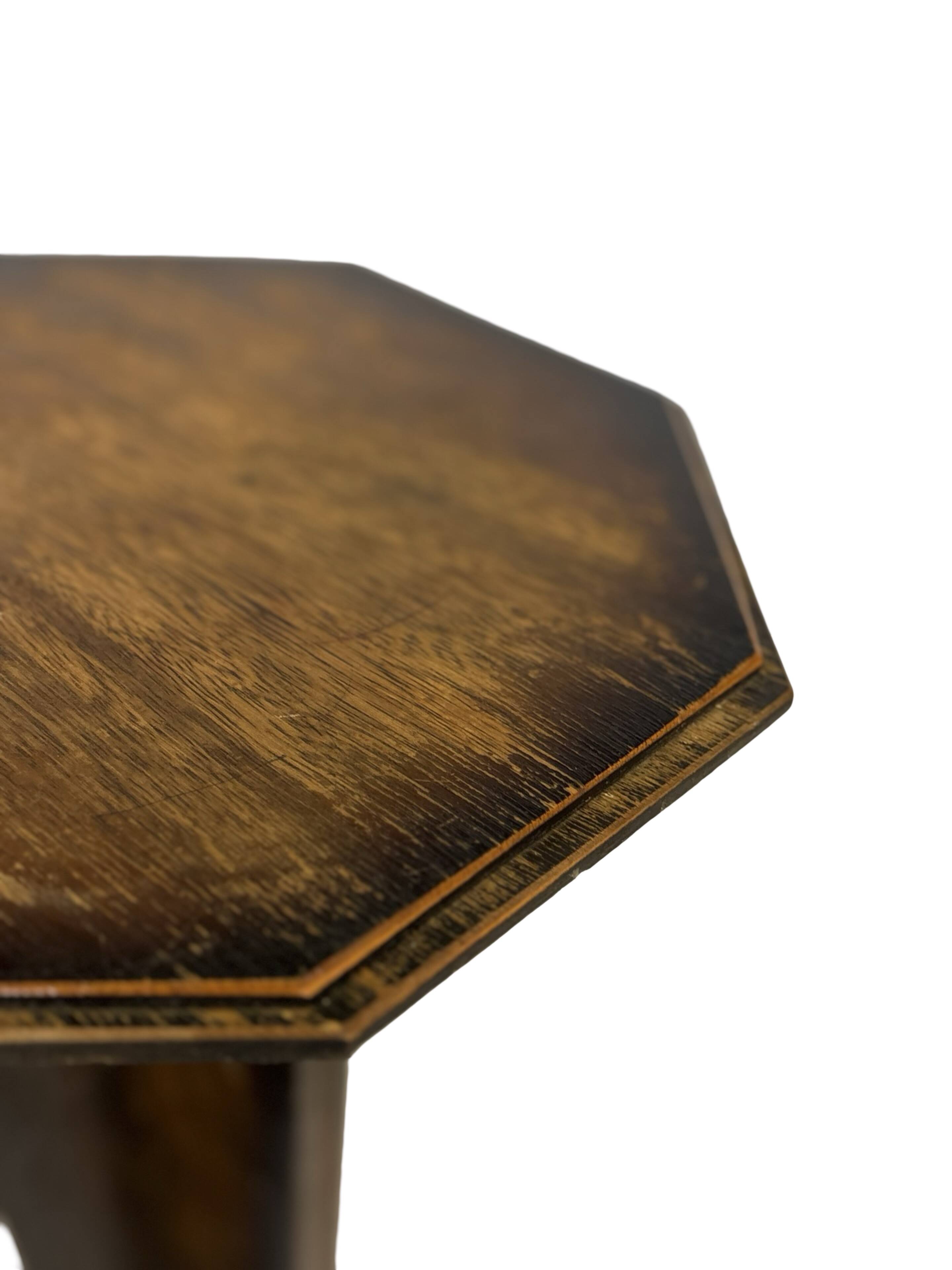 Art Deco side table plant table set of two design oak