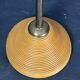Lampadaire italien réglable en rotin cannelé, bambou et laiton, années 1970