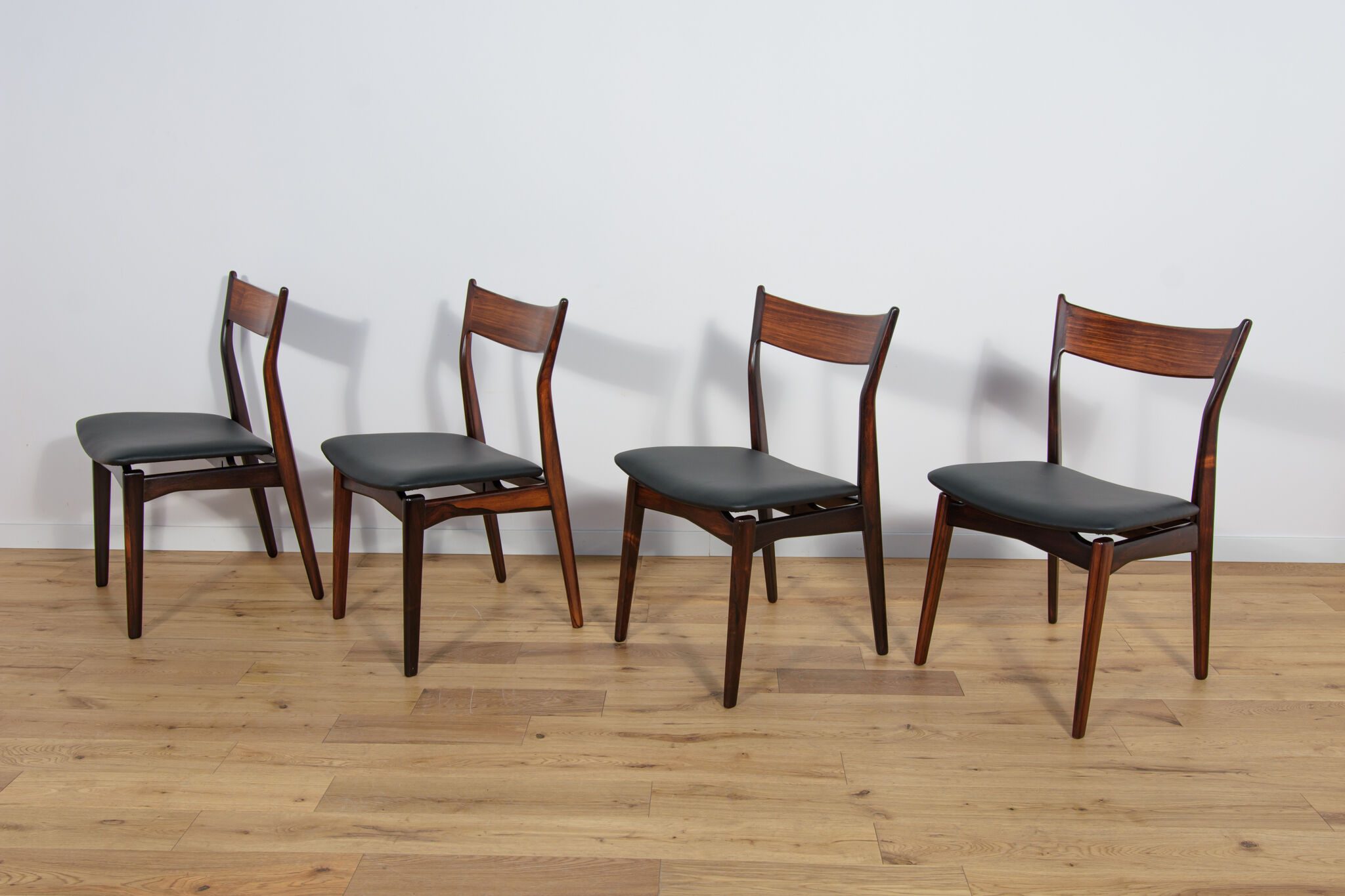 Mid Century Rosewood Dining Chairs by  H. P. Hansen for Randers Møbelfabrik, 1960s, Set of 4
