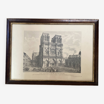 Paris 19th engraving, glass frame