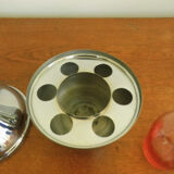 Chrome pear with pitcher and 6 glasses pink