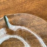 German Vintage Art Collection Richartz Plate and Bowl in Glass by Hans Jürgen Richartz for Mathildenhütte, Solingen, Set of 2