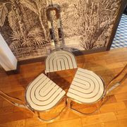 Set 3 chaises repas Allmilmö métal chromé