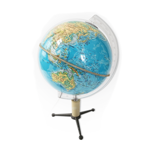 Globe terrestre lumineux vintage