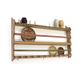 Antique Rustic Farmhouse Folk Art Painted Kitchen Plate Rack / Wall Shelve