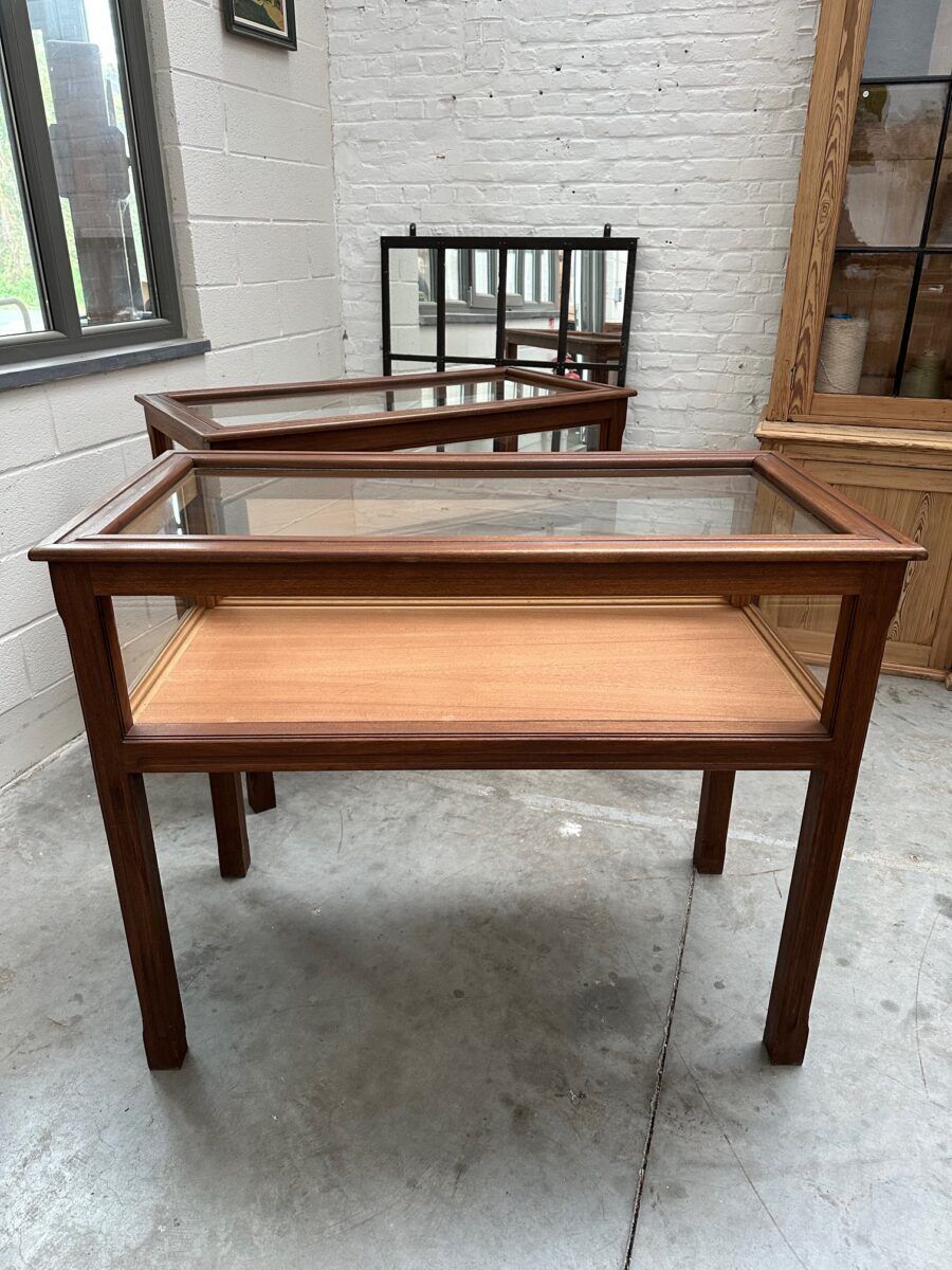 Pair of mahogany display cabinets from the 1960s