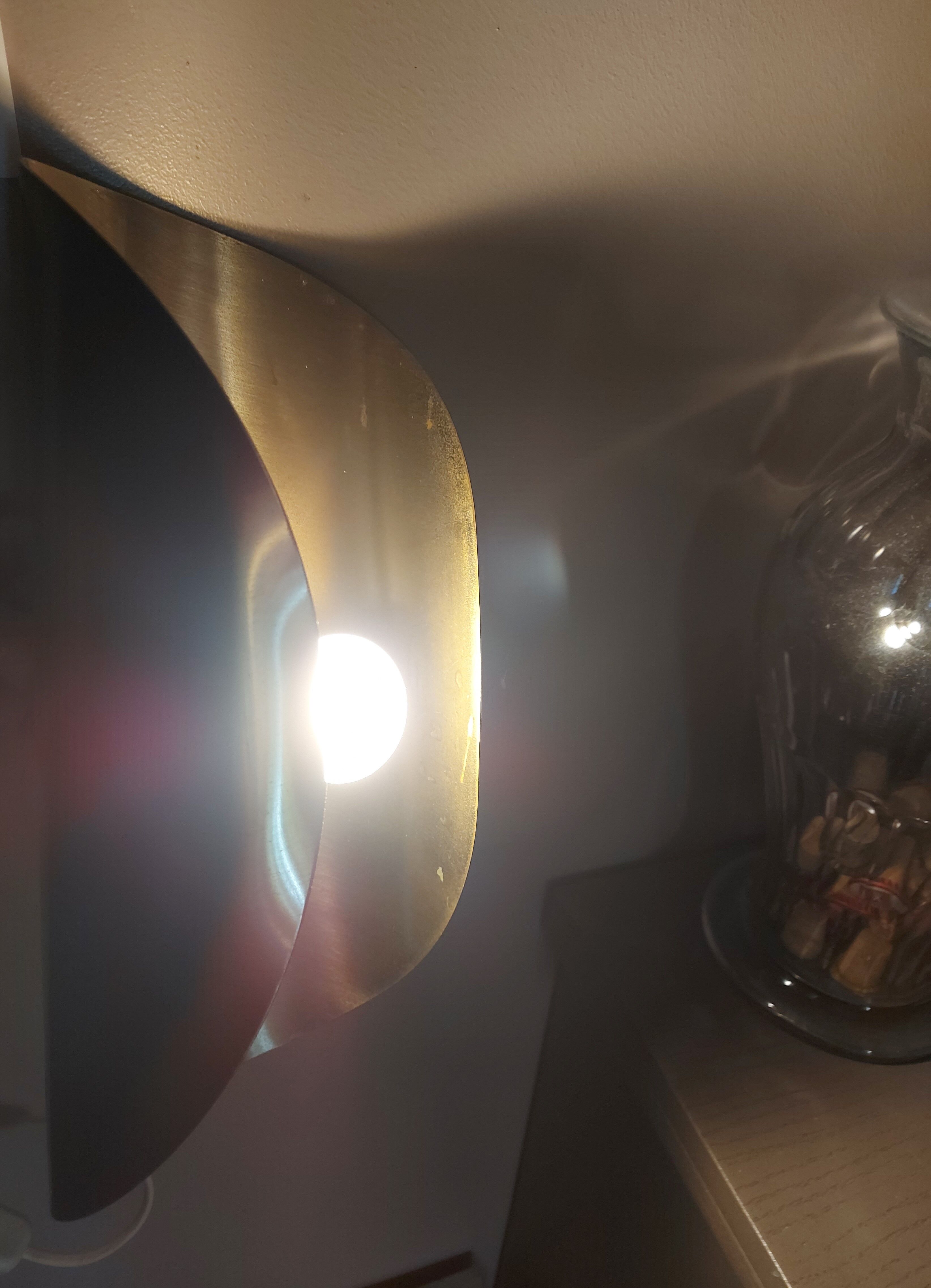 Vintage wall lamp in brushed stainless steel 70