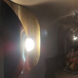 Vintage wall lamp in brushed stainless steel 70