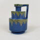 Vase à anse céramique bleue et verte