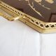 1950s marquetry and brass tabletop