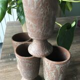 Set of 4 cups in stoneware