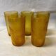 Set of 5 amber orangeade glasses