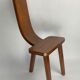 Brutalist low tripod milking stool or side chair Spain ca 1950s