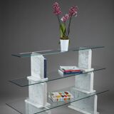 Carrara marble and glass library - 1970