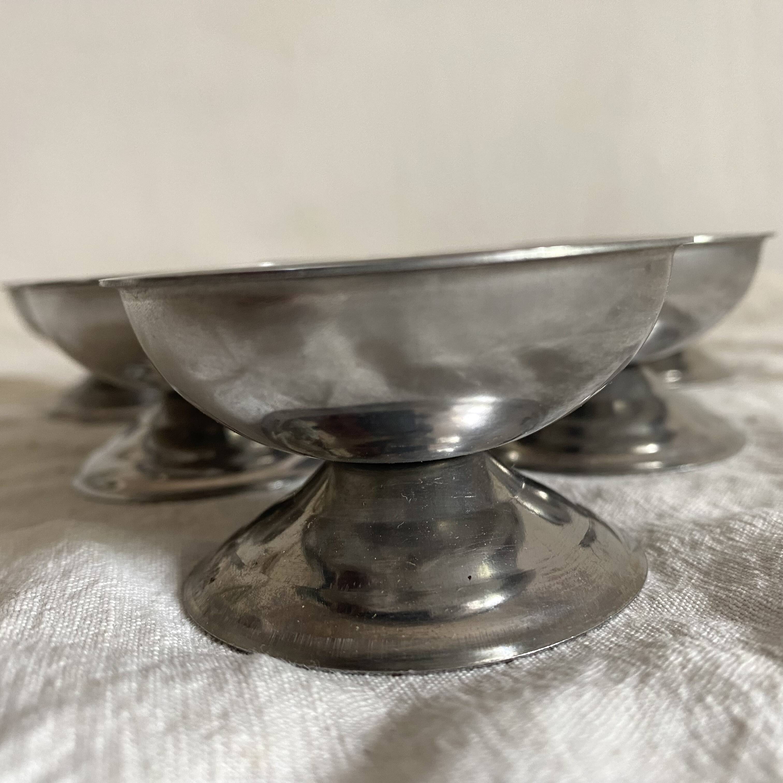 Petites coupes à glace en inox 1 boule