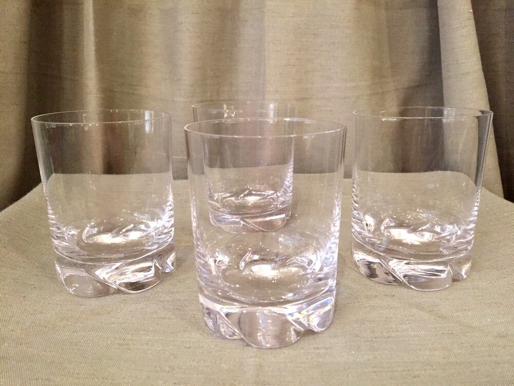 Suite of 4 glasses of daum crystal whisky model orval