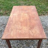 Table bureau vintage en chêne à 2 tiroirs (dit table bureau de fonctionnaire)