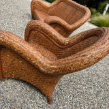 Rattan sofa and armchair
