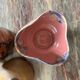Arts cerams Grand feu enameled ceramic bowl, Saint Armand 1960