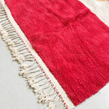 Moroccan Berber carpet beni ouarain ecru with colorful patterns 258x155cm