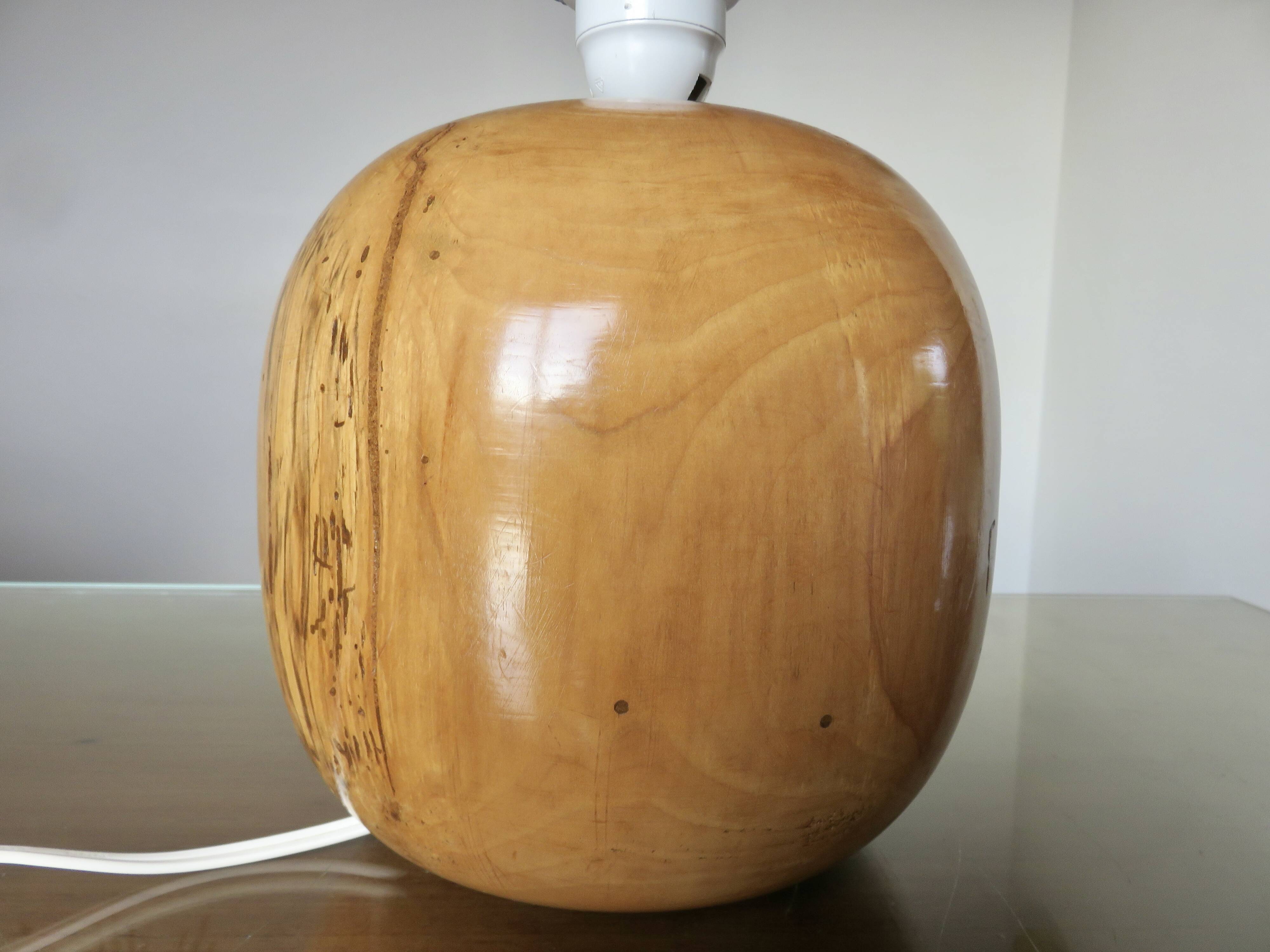 Elm lamp, French work, 70s-80s