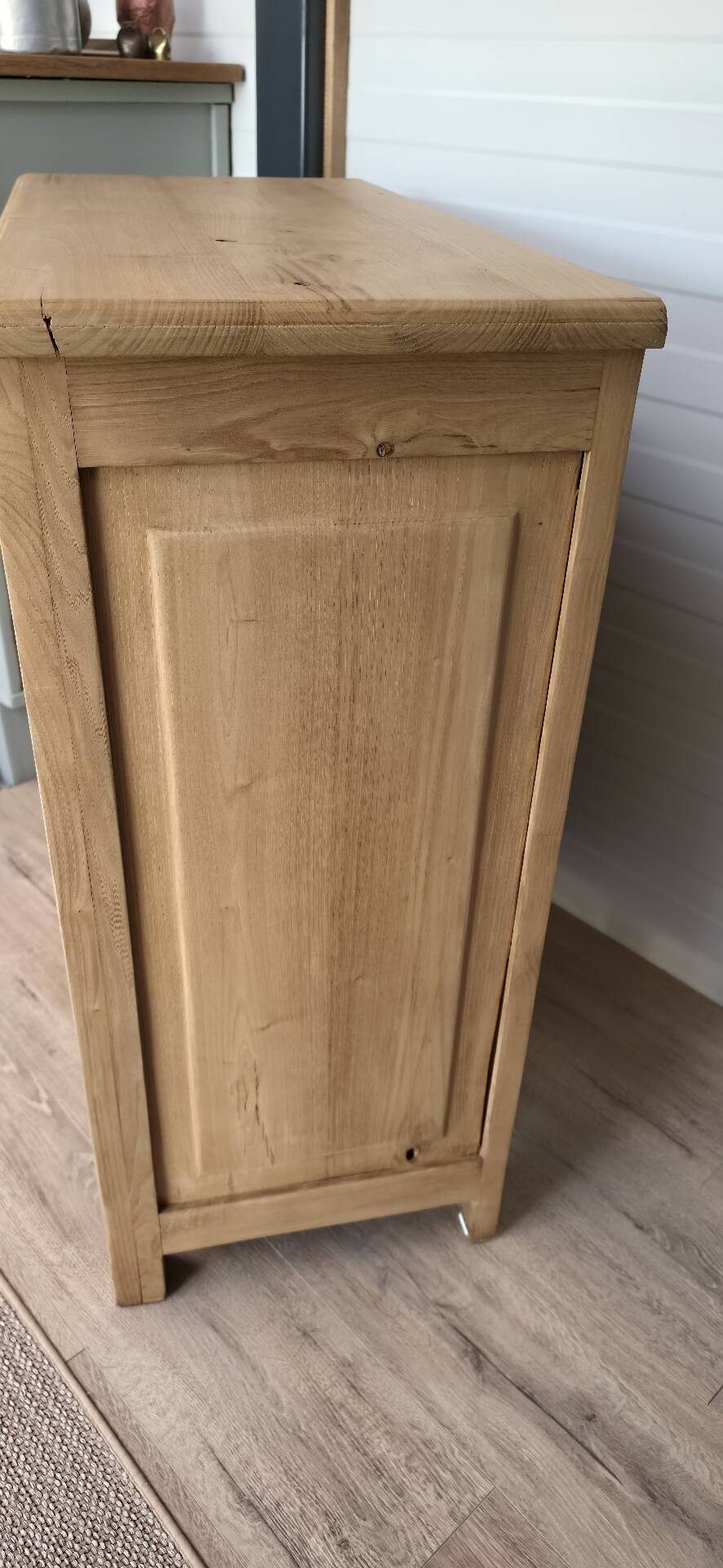 Old solid blond oak sideboard