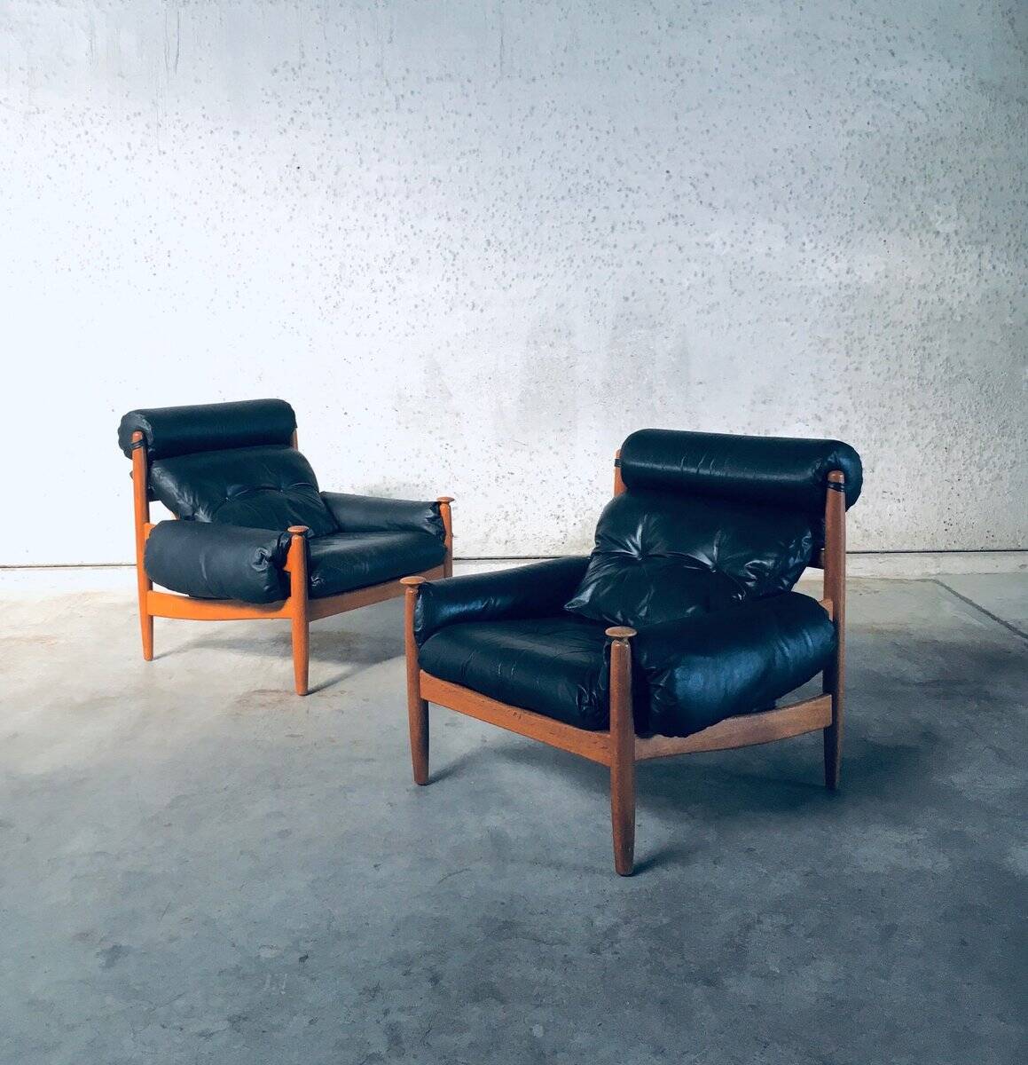 Scandinavian lounge chairs attributed to Eric Merthen for Ire Möbler, Sweden, 1960s, set of 2.