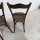 Pair of Baumann Bistrot chairs from the 1920s with pyrography seat