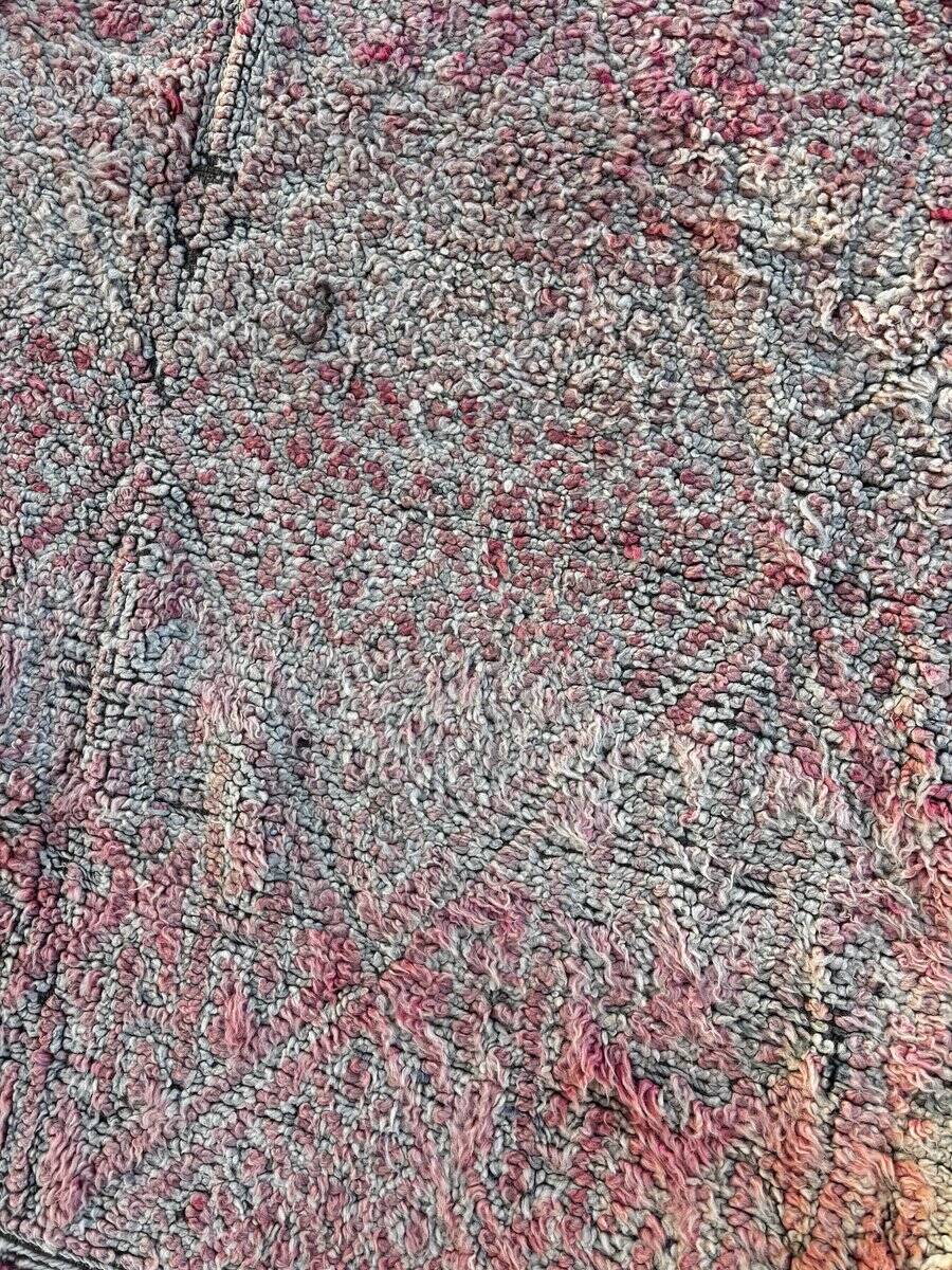 Large Berber Bohemian carpet Boujad, pink Moroccan wool carpet.