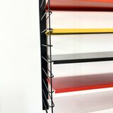 Étagère murale en métal Tomado De Stijl vintage originale (5 étagères), milieu du siècle