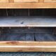 Antique low sideboard in solid cherry wood