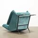 Vintage velvet and brass armchair, design, Italy, 1950s-1960s
