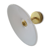 Brass and opaline wall lamp
