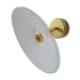 Brass and opaline wall lamp
