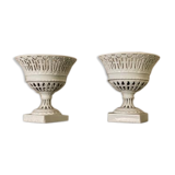 Pair of open porcelain cups