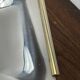 Silver and gold metal serving tray