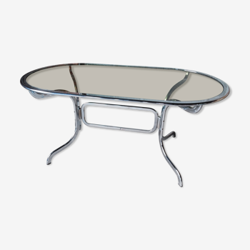 Chrome and glass table 1970