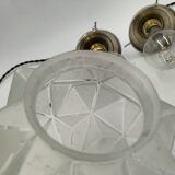 Paire de suspensions art déco en verre