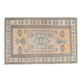 Tapis vintage turc fait main en laine et coton orange, années 1970