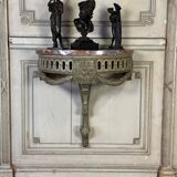 Console D’applique En Bois Sculpté, Patine En Camaïeu De Vert, XVIIIéme S